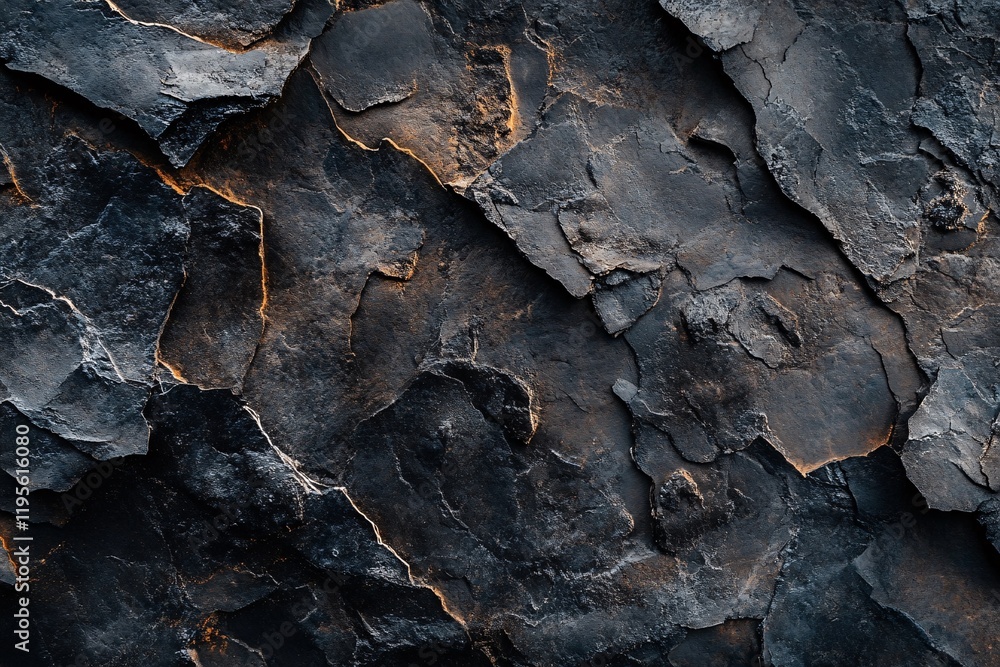Aufkleber dark grey rock face showing interesting surface texture