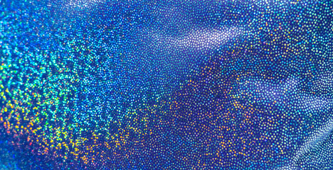 shiny blue glitter halftone dotted background