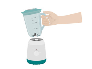 Ice blender on white background.