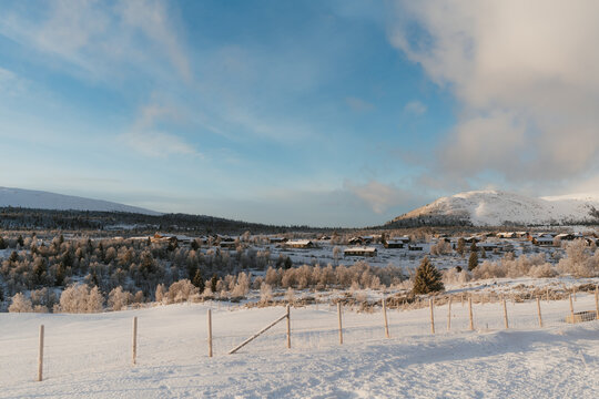 Sunny Winter Day in Venabygd Fjell, Norway