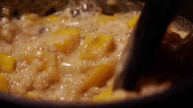 compot&eacute; de riz au lait, &agrave; la mangue et vanille gousse, cuisine gourmande pour un dessert consistant pour bon vivant