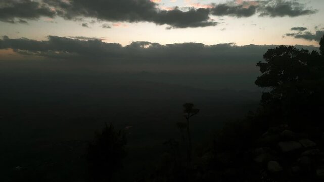 Drone Aerial of Zomba Massif, Malawi at Sunrise