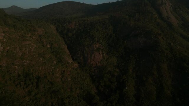 Drone Aerial of Zomba Massif, Malawi at Sunrise