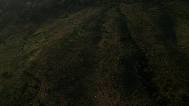 Drone Aerial of Zomba Massif, Malawi at Sunrise