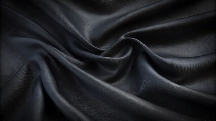 Fototapeta premium Elegant Black Fabric Texture Background with Subtle Grain and Woven Pattern for Modern Designs