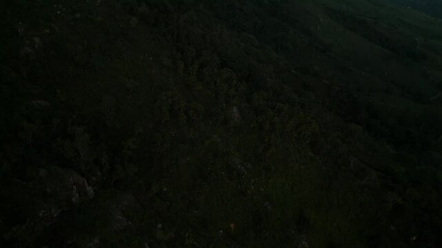 Drone Aerial of Zomba Massif, Malawi at Sunrise