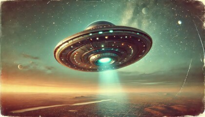 ufo in space content created with generative AI software.