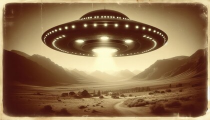 ufo in space content created with generative AI software.