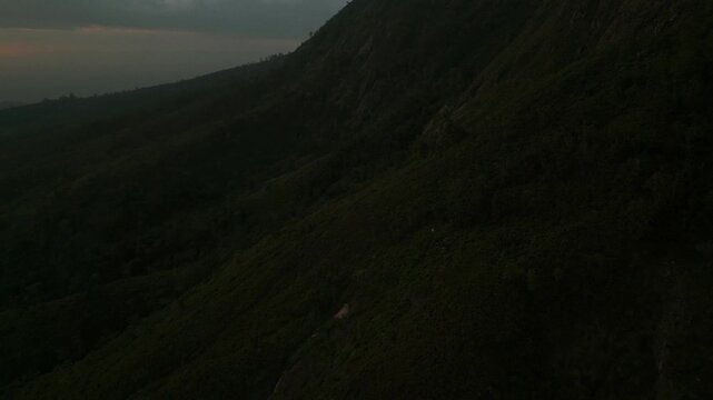Drone Aerial of Zomba Massif, Malawi at Sunrise