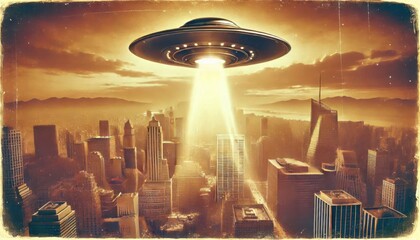 ufo in space content created with generative AI software.