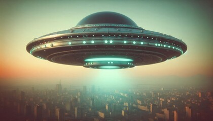 ufo in space content created with generative AI software.