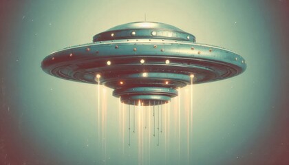 ufo in space content created with generative AI software.