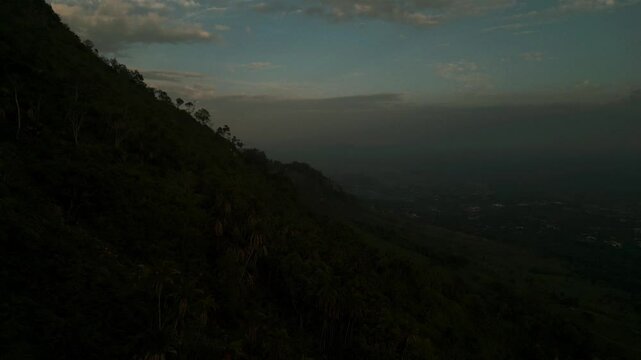 Drone Aerial of Zomba Massif, Malawi at Sunrise