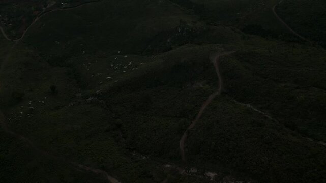 Drone Aerial of Zomba Massif, Malawi at Sunrise