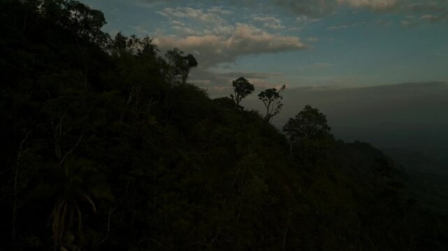 Drone Aerial of Zomba Massif, Malawi at Sunrise