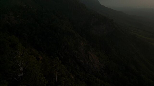 Drone Aerial of Zomba Massif, Malawi at Sunrise