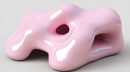 Soft Pink Gradient: Smooth Wave Mesh Background Design for Elegant Templates