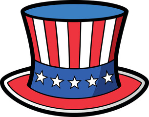 uncle sam hat with flag