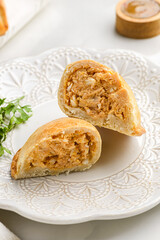 Latin American empanadas with chicken split filling
