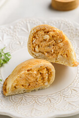 Latin American empanadas with chicken split filling