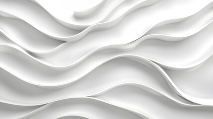 Obraz premium Overlapping Smooth White Walls Concept In Digital Art Style