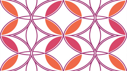 Repeating Circle Geometric Pattern.
