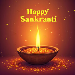 Happy Makar Sankranti Poster Design With Kites