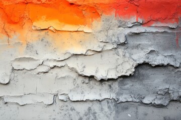 Obraz premium A painted concrete surface with textured layers and bold color transitions