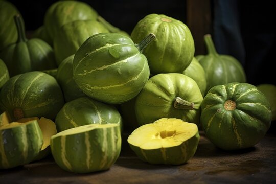 Fresh Raw Opo Squash: Organic Green Fruit for Farm-to-Table Eatable Delights (3:2 ratio)