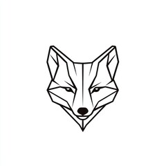 Fototapeta premium Geometric Fox Head Design