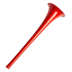 Red vuvuzela isolated on transparent background