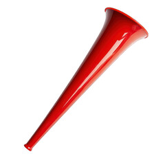 Red vuvuzela isolated on transparent background