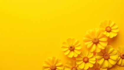 Fototapeta premium Vivid yellow mimosa flowers on bright background, cheerful elegance