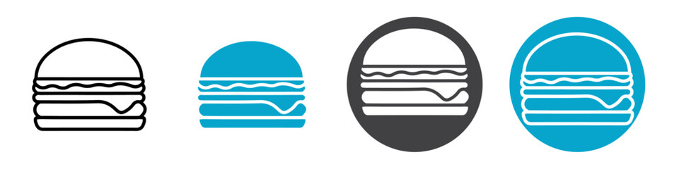 burger icon Vector illustration in black