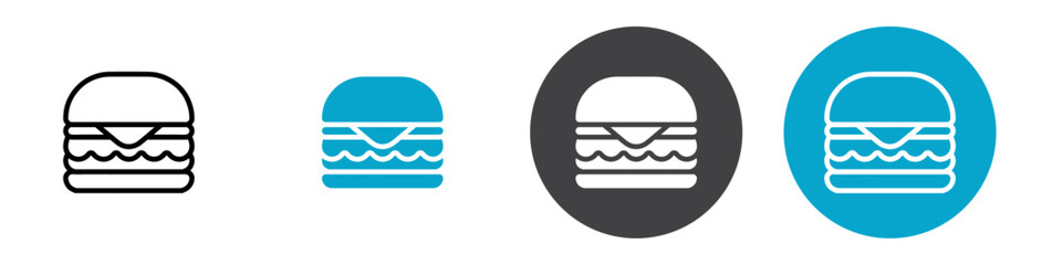 Obraz premium burger icon Vector illustration in black