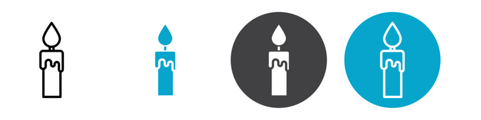 Obraz premium candle icon Vector illustration in black