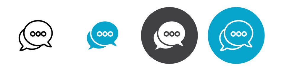 Fototapeta premium chat icon Vector illustration in black