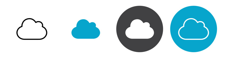 cloud icon Vector illustration in black