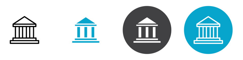 court house icon Vector illustration in black