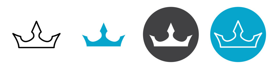 crown icon Vector illustration in black
