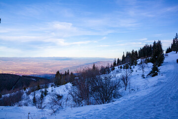 Landscape view from Vitosha mountain, near sofia, capital of Bulgaria