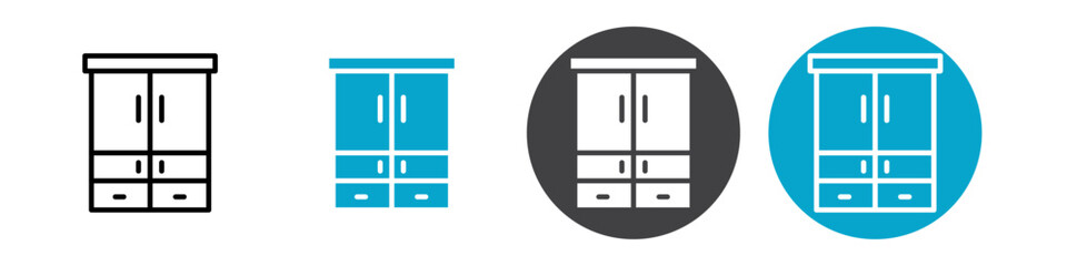 cupboard icon Vector illustration in black