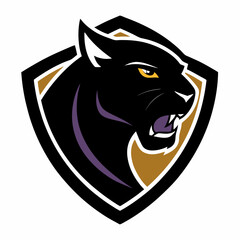 wolf head vector illustration black panther