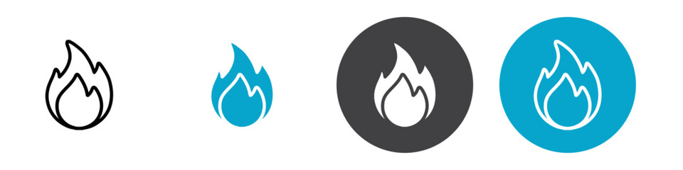 fire icon Vector illustration in black
