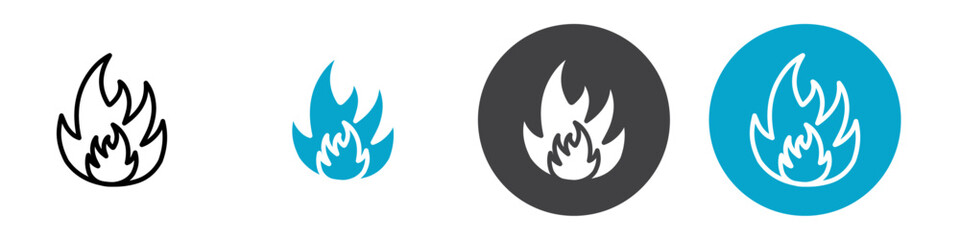 fire icon Vector illustration in black