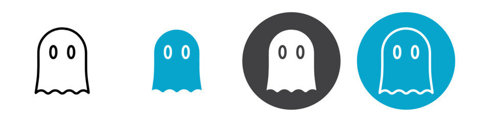 Obraz premium ghost icon Vector illustration in black