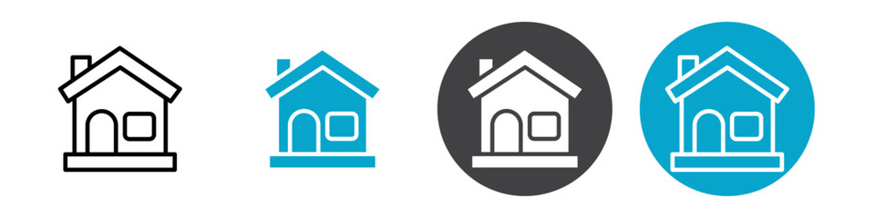 Obraz premium house icon Vector illustration in black