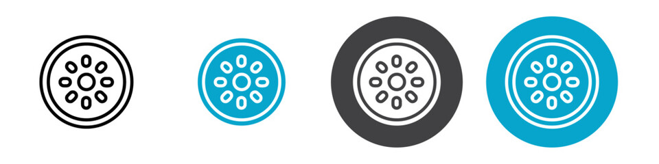 kiwi icon Vector illustration in black