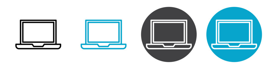 laptop icon Vector illustration in black