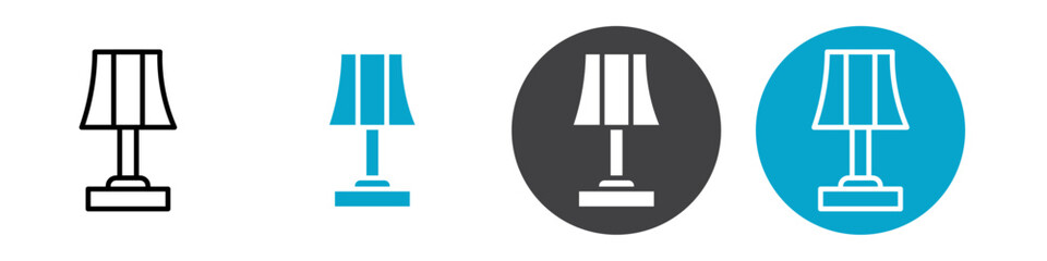 lamp icon Vector illustration in black